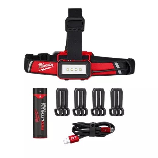 LISAN LED Rechargeable Contractor Headlamp 600 Lumens 2115-21 for Milwaukee