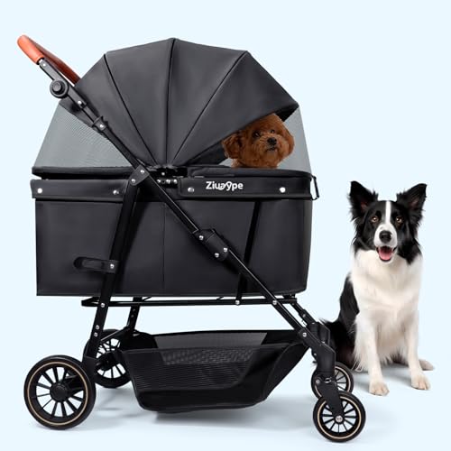 Dog Stroller for Large & Medium Dogs (20–132 lbs), Pet Stroller for 2 Small Dogs, Cat Strollers...
