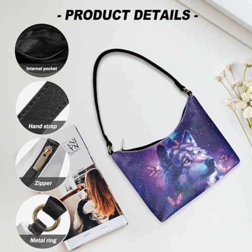 Image of Handbag for Women Leather Underam Shoulder Bag with Zipper Fashion Work Purse Waterproof Travel Wallet