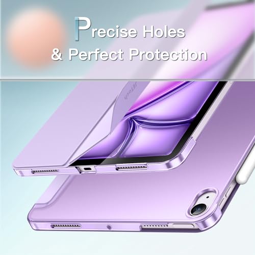 Image of JETech Cover Case for iPad Air 13-Inch M4 /M3 /M2 (2026 /2025 /2024), Slim Stand Hard Back Shell Smart Cover with Auto Wake /Sleep (Purple)