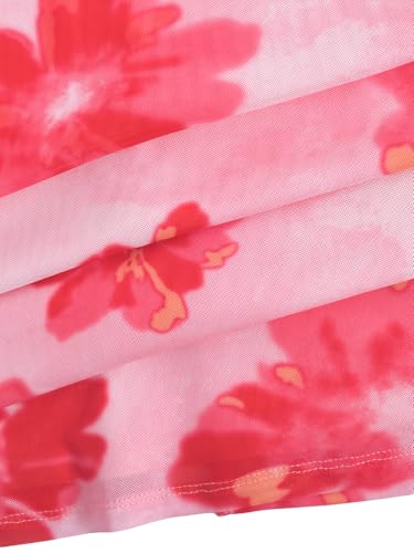 Image of Verdusa Women's Hawaiian Tropical Floral Dresses Slimming Dress Sun Midi Sundresses Split Vacation Beach Outfits