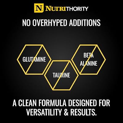 Nutrithority - BCAA Powder, Post Workout Recovery Powder with BCAAs Amino Acids L-Isoleucine, L-Leucine, and L-Valine, Improve Muscle Recovery and Hydration, Sugar Free (Hawaiian Tango) (30 Servings)