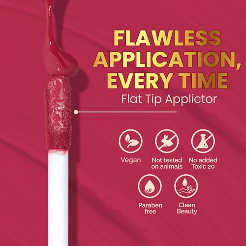 Image of Parul Garg Beauty Silk Matte Liquid Lipstick | Long-Lasting & Smudge-Proof | Soft Matte Finish | Vegan & Clean Beauty | Hydrates with Shea Butter & Vitamin E | Shade: Orchid 11 - Wine Berry, 3ml