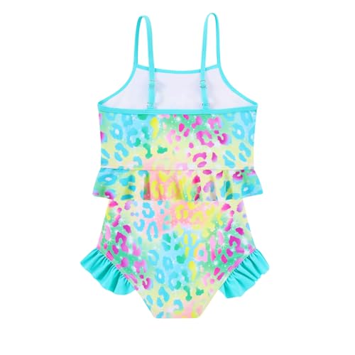 Image of Funnycokid Girls Swimsuit Kids Bathing Suit Rashguard Swimwear Long Sleeve 3 Piece Toddler 3-7 Years