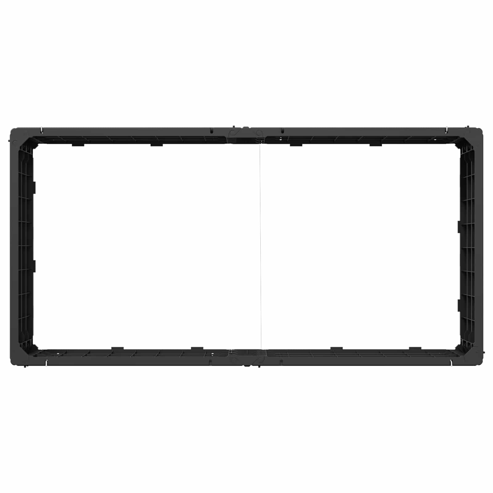 Bancal alto negro 151 x 75,5 x 25 cm PP resistente a la intemperie Jardín Jardinera Urbano Duradero