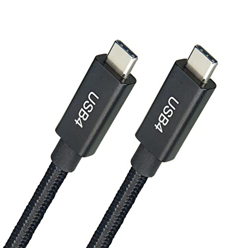 OMNI GEAR USB 4 / Thunderbolt 4 Cable 3.2 ft 40Gbps 100W Fast Charging, Support HD Video 8K@30Hz, 5K/4K@60Hz, Compatible with MacBook, eGPU, Docking, Hub, SSD with Sturdy Nylon Braided Outer Sheath