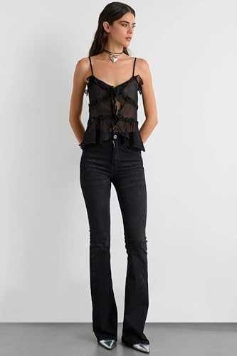 Ruffle Detail Tulle Blouse2