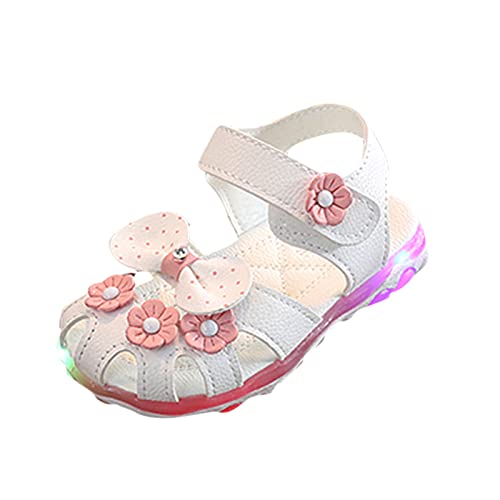 Baby Toddler Infant Girls PU Leather Soft Open Toe Summer Sandals Flower Flat Shoes Bowknot Sandals