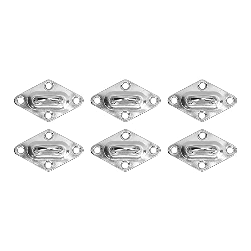 NYSUZHOUJI Stainless Steel Diamond Eye Plate Wall Mount Hook Marine Hardware Sunshade Sail (5mm)