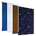 Produktbild ECD Germany Verdunkelungsrollo 80 x 230 cm - Blau mit Sternen - Klemmfix - ohne Bohren - für Sonnen- und Sichtschutz - inkl. Befestigungsmaterial - EasyFix Rollo Klemmrollo