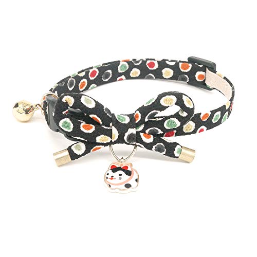 PetSoKoo Katzenhalsband Schleife Glöckchen Katzenanhänger