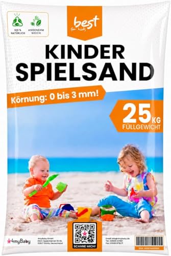 Spielsand für Sandkasten 25kg Quarz Sand Kinder Sand Quarzsand (50 kg)