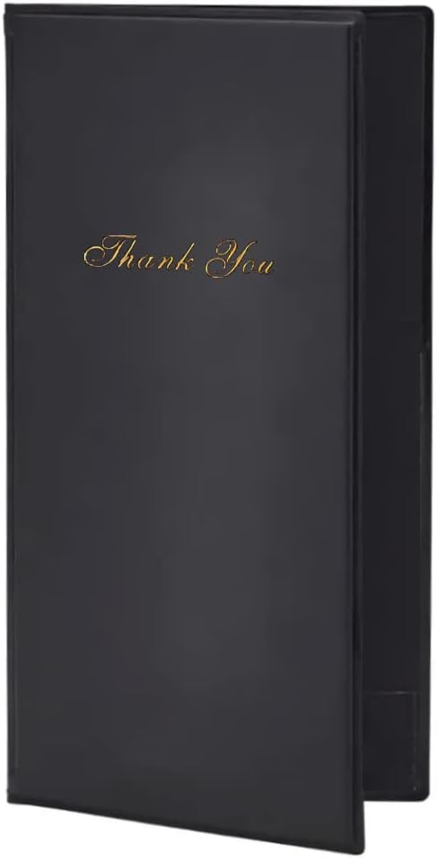 BarBits Black Classic Bill Presenter - Guest Check Book Receipt Wallet Cover