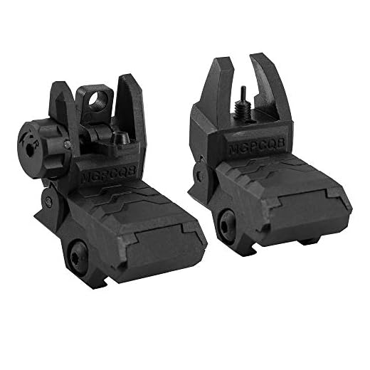 GVN Flip up Battle Iron Sights Front and Rear Sights For Picatinny Rail