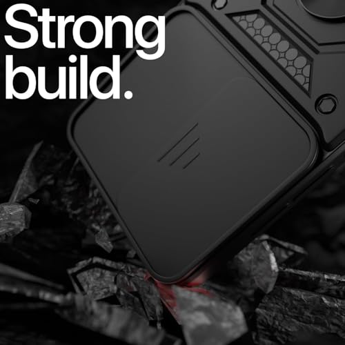 Image of Luxe Back Cover for OnePlus Nord 5 5G | D10 Tough Armor Case | Sliding Camera Shield | 360 Protection | Kickstand Ring Holder | Military-Grade