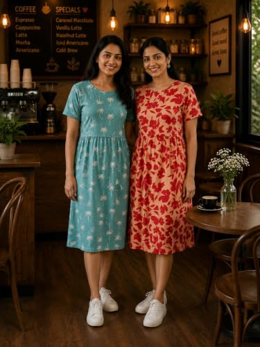 Image of Maternity Feeding Maxi Dress with Pockets, Green Butterfly Print, Zipless Long Pregnancy Gown, Pre & Post Maternity Wear Ankle Length