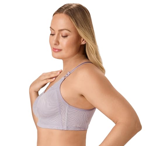 Image of Bali Women's Wireless Bra for Women - Double Support - Lace Full Coverage Bra - Stay-in-Place Straps - Spa Closure