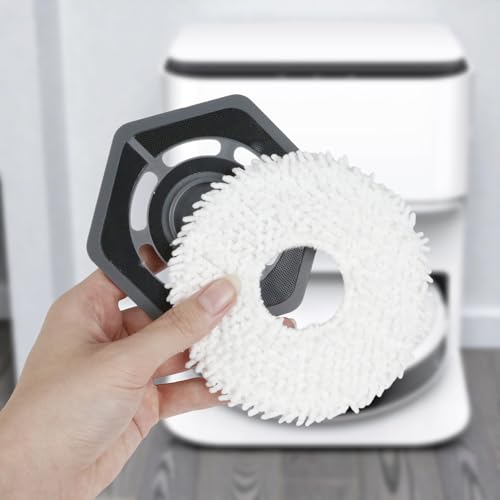 Image of Mop Pad Holder Replacement for Ecovacs Yeedi Mop Station Vacuum Cleaner, Pad Plate Accessories and Water Tank Cleaning Cloth Part (White)