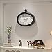 Ddysins Retro Oval Wall Clock. Black Vintage Antique Style. Battery Operated Decor Wall Clocks for Farmhouse, Living Room,Kitchen,Bedroom,Bathroom (10.5