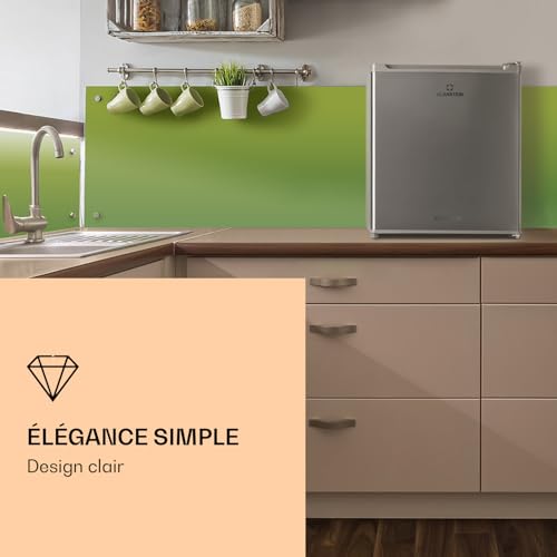 Klarstein Garfield Eco - 34 litre capacity, 4-star freezer, 117 kWh/year, 2 levels, 41 dB, removable grid, freestanding, space-saving, approx. 44 x 52 x 47 cm (WxHxD), silver