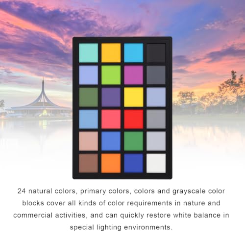 Tarjeta de muestra de color 24 colores de alta precisión para cámaras 4