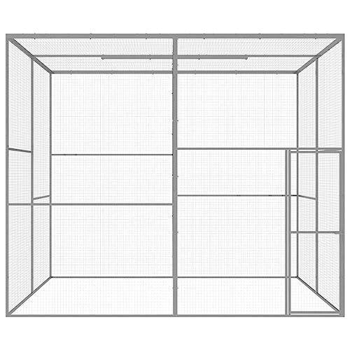 vidaXL Katzenkäfig 3x3x2,5 m Verzinkter Stahl