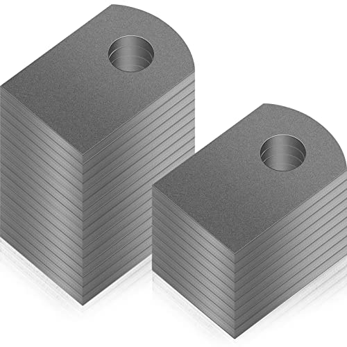 Image of Dunzy 50 Pcs Steel Weld Tabs 1 inch W, 1 1 /2 inch H, 3 /8 inch Hole, 1 /8 inch Universal Shock Mount Thick Flat Tab Brackets Gussets Weld on Light Tabs Mild Steel for Easy Welding