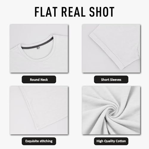 elselect Pacote com 2 camisetas masculinas de bambu, manga curta, clássica, ultramacia, gola redonda