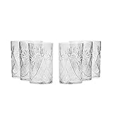 GIFTS PLAZA Set of 6, 8-Oz Hand Made Vintage Russian Crystal Tea Beverage Glasses for'Podstakannik',...