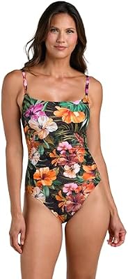 La Blanca Women's One Piece Swimsuit Lingerie Tummy Control Bathing Suit, Multi, 4