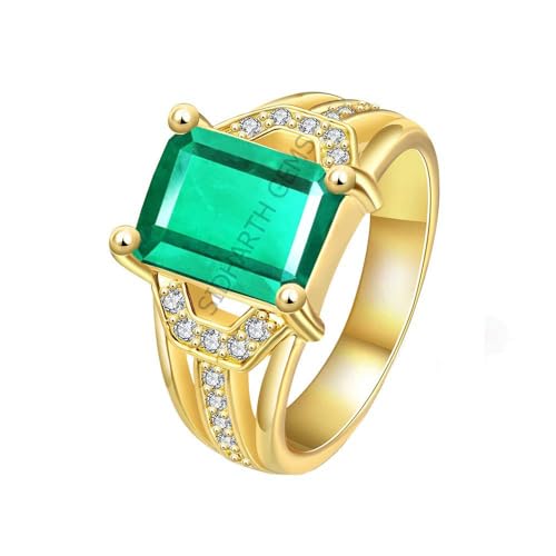 Bague émeraude naturelle ajustable finie la peur des erreurs de taille