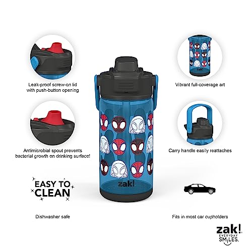 image for Zak Designs zak! Beacon Bottle Set of 2, Marvel Spidey and His Amazing