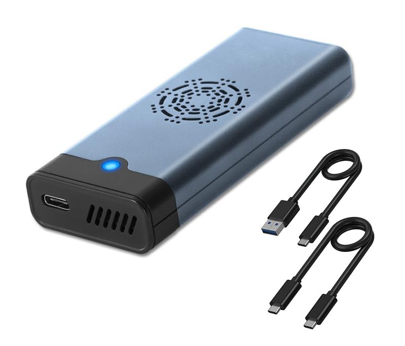 Caja externa para disco M.2 SSD con ventilador USB 3.1 aluminio miniatura 1