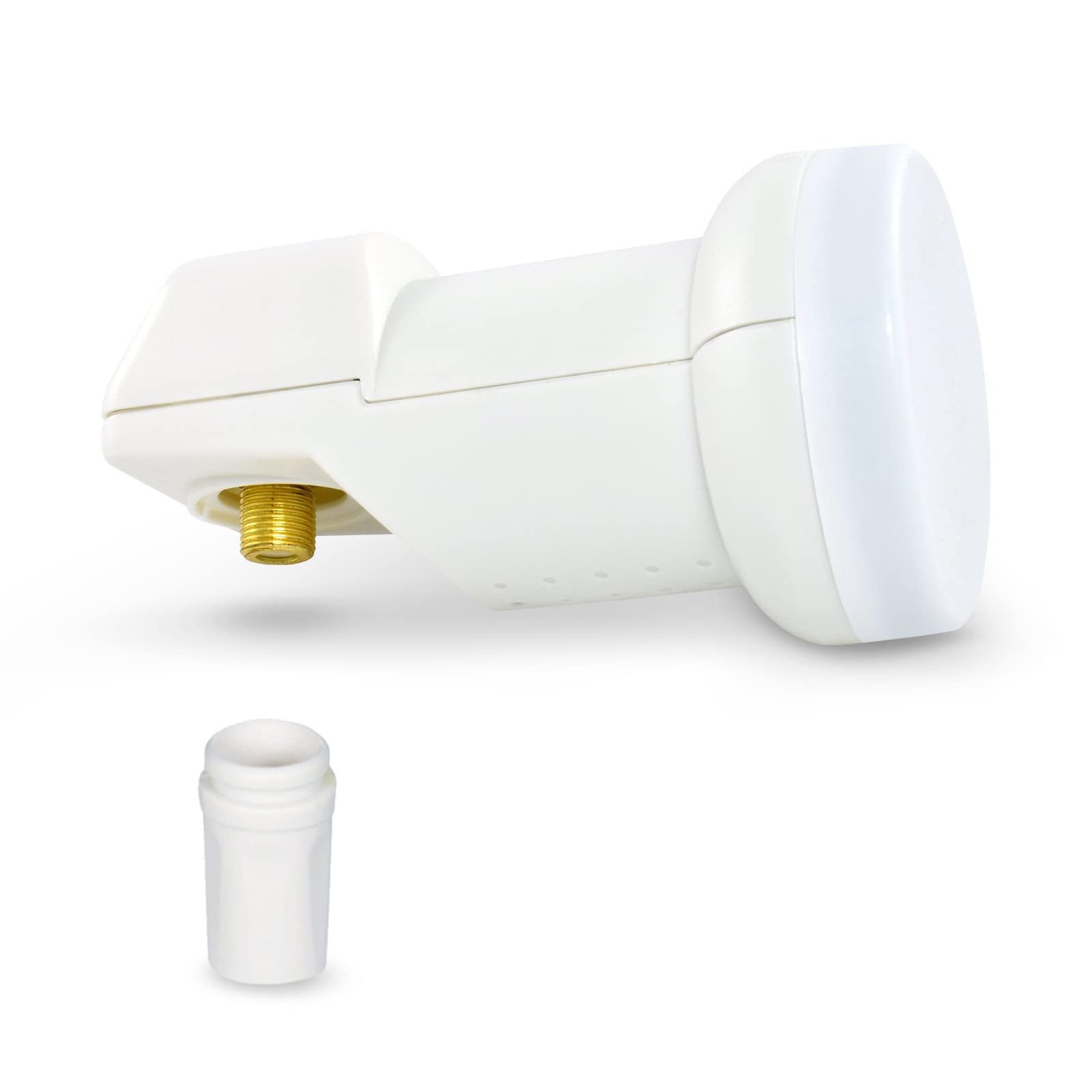 Digitale Camping Sat Anlage Spiegel 40 cm Single LNB 0,1 dB + Koaxialkabel 10m Kabel Sat Finder Balkon Caravan Mobil Schüssel Antenne für HDTV HD Sky 3D 4K