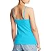 Hanes Stretch Cotton Cami with Built-In Shelf Bra (O9342) Flying Turquoise, 2XL