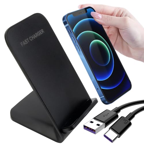 Cargador Inalámbrico Rápido Universal, Carga Inalámbrica 20W, Wireless Charger, Carregador Sem Fios, Base Cargador de Inducción para iPhone 16/15/14/13/12/11 Pro MAX/Samsung Galaxy/Google/Xiaomi