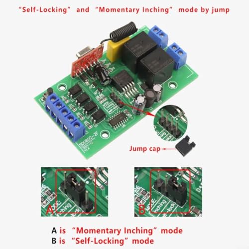 Mando a distancia para motor de elevación CC 6V-24V con protección 8