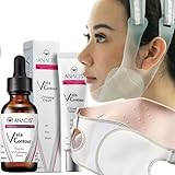 Anacis Advanced Set Neck Cream Serum Facial Belt Works for Visible Correction of Neck Chin and Jawline - Fine Lines - Neck Wrinkles - Sagging Skin (Belt Serum Cream Masks)