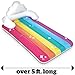 BigMouth Inc. Giant Rainbow Lounge Pool Float, Thick Vinyl Raft with Cup Holder, Fun Pool Party Floaties, Holds 200 Pounds and Includes Patch Kit