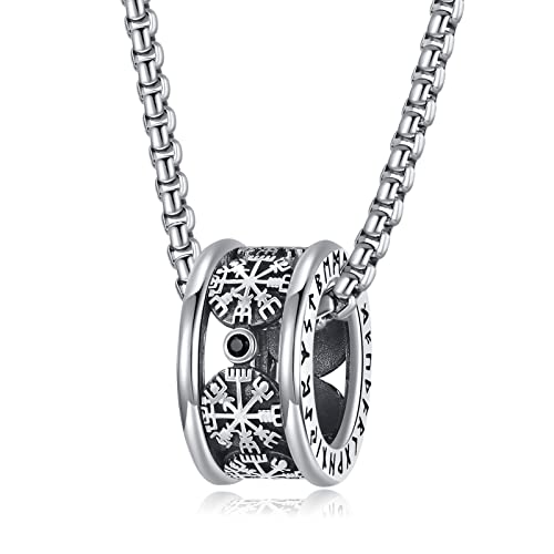 Palpitate Viking Rune �P���g�m�b�g �y���_���g�l�b�N���X 925�X�^�[�����O�V���o�[ �o�C�L���O&�P���g�l�b�N���X �k���̂���� �W���G���[ �M�t�g �j�����p, 22+2Inches, ����, ��΂Ȃ�