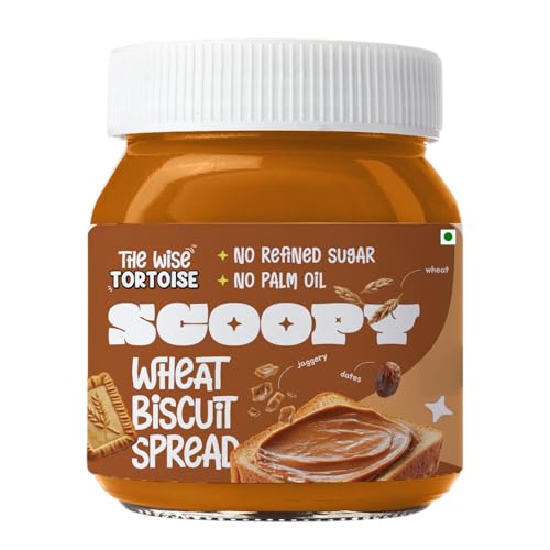 Image of Scoopy Wheat Biscuit Spread | 100% Sweetened with Dates & Jaggery | Zero Palm Oil | No Refined Sugar | No Artificial Flavours | Clean & Healthy (500g)