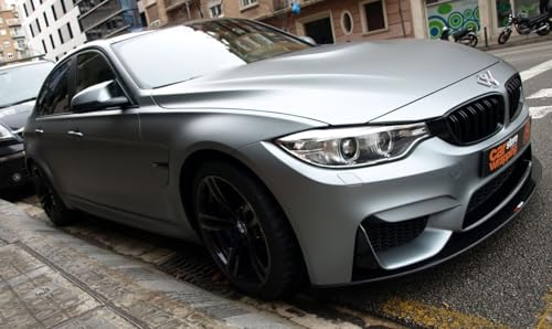 Image of WISDOM Silver Metallic Vehicle Wrap Vinyl matt Finish Easy Apply Air-Release Weatherproof DIY Car & Motorcycle (Silver MATT Metallic, 20 Inch X 8 Feet)