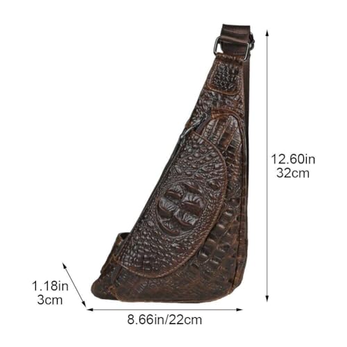 Sac d'élingue en cuir véritable style rétro vintage et décontracté - 7