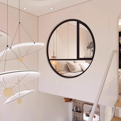 Aluminum Round Shed Window, 38in Black Embedded Tempered Glass Porthole, Stylish Home Decor with Handle, Durable Outdoor Ventilation Solution