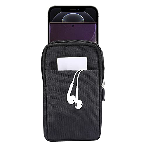 Cell Phone Belt Holster for Men Black Cell phone Belt Clip Pouch Case - Image 2