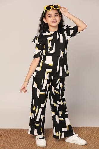 Image of Fashion Dream Girl's Cotton Blend Printed Clothing Set|Casual Wear|Two-Piece Set|Coordinate Outfit for Girl