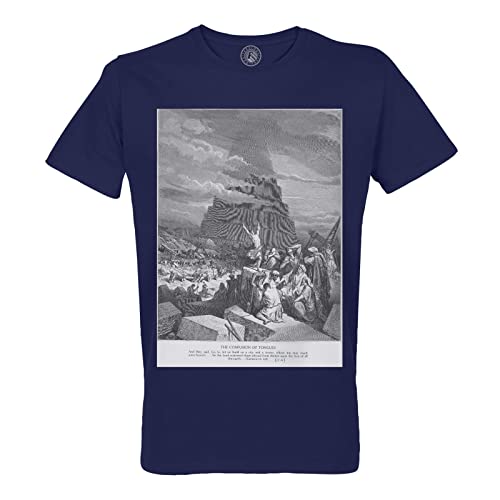 T-shirt homme col rond coton bio anti-déformation gravure Gustave Doré Bible