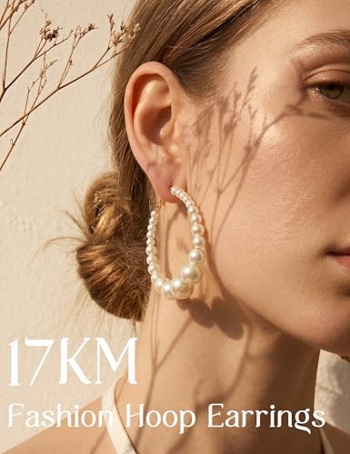 Image of 12 Pairs Gold Hoop Earrings Set for Women, Lightweight Hoop Jewelry