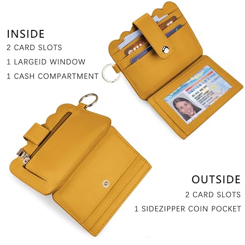 Image of Wristlet Wallet for Women with Keychain - RFID Card Holder Small Wallet Wristlet with Key Ring