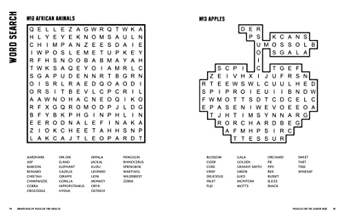 Andrews McMeel Publishing Brain Health Puzzles for Adults: Crosswords, Sudoku, and Other Puzzles That Give the Brain the Exercise It Needs